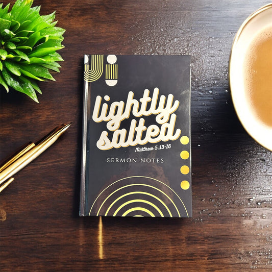 Lightly Salted Sermon Notes Journal - Black/Gold