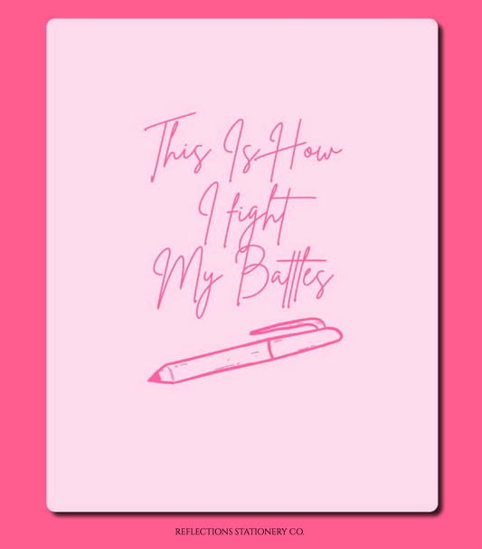 This Is How I Fight My Battles Spiritual War Journal - Pink (Digital)