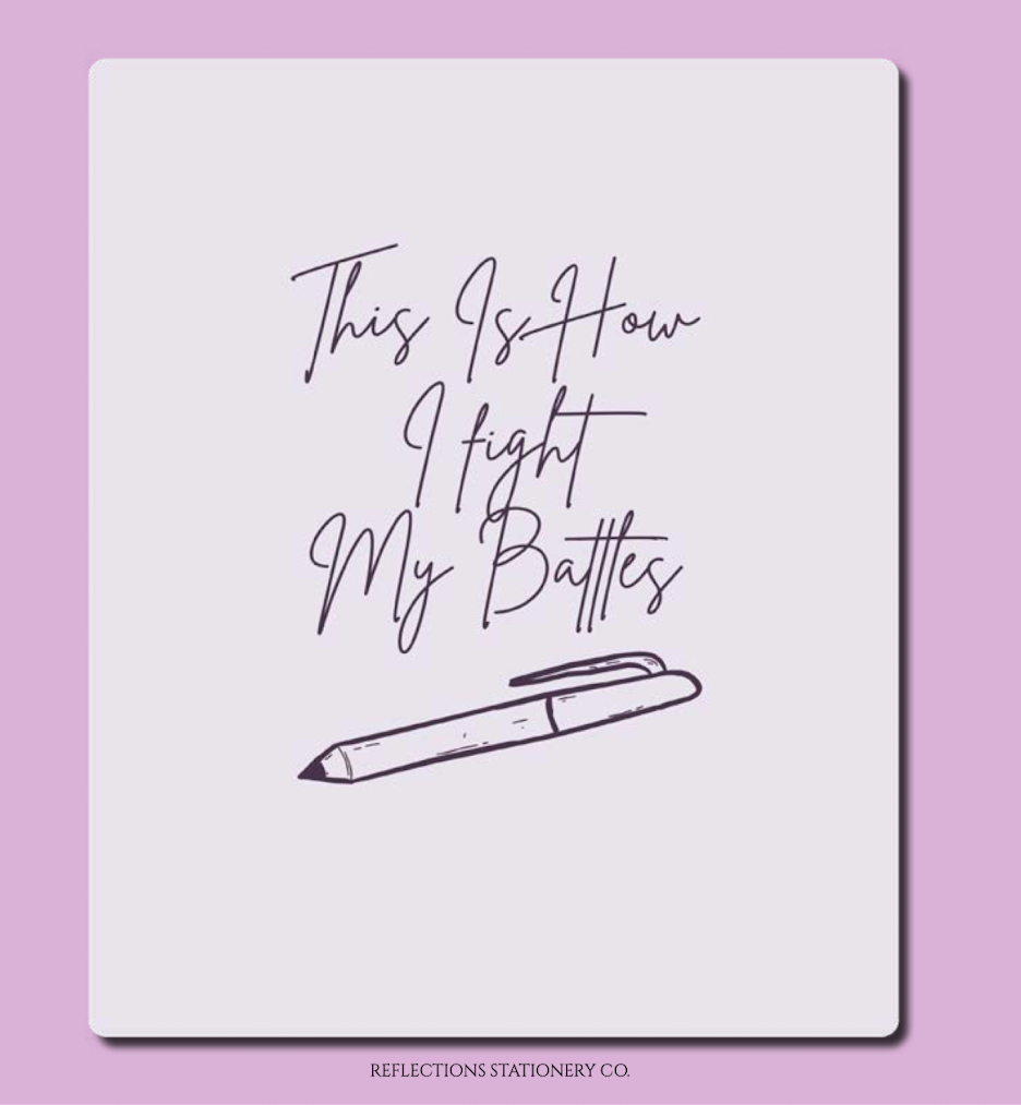 'This Is How I Fight My Battles' Spiritual War Journal - Lavender (Digital)