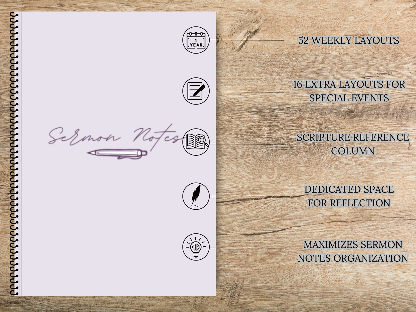 Sermon Notes Journal - Lavender