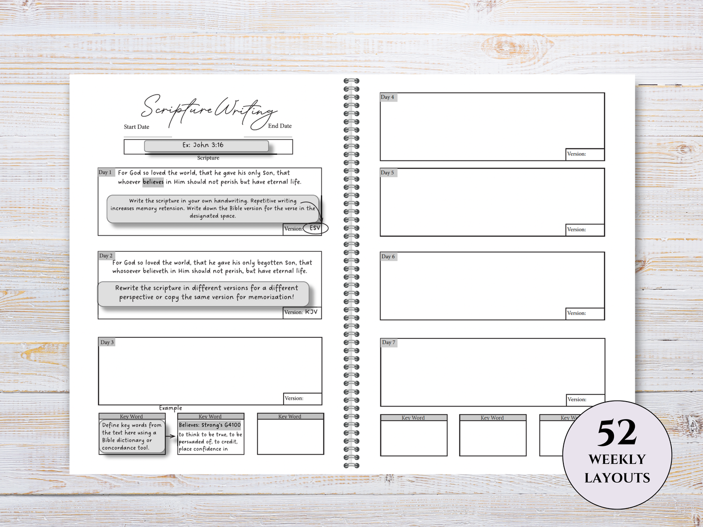 Scripture Writing Journal - Lavender