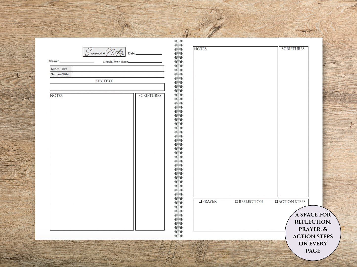 Sermon Notes Journal - Yellow