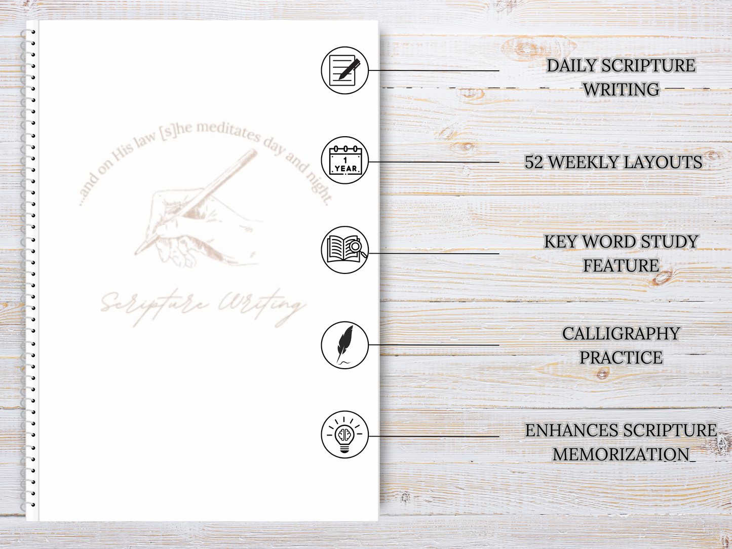 Scripture Writing Journal - White